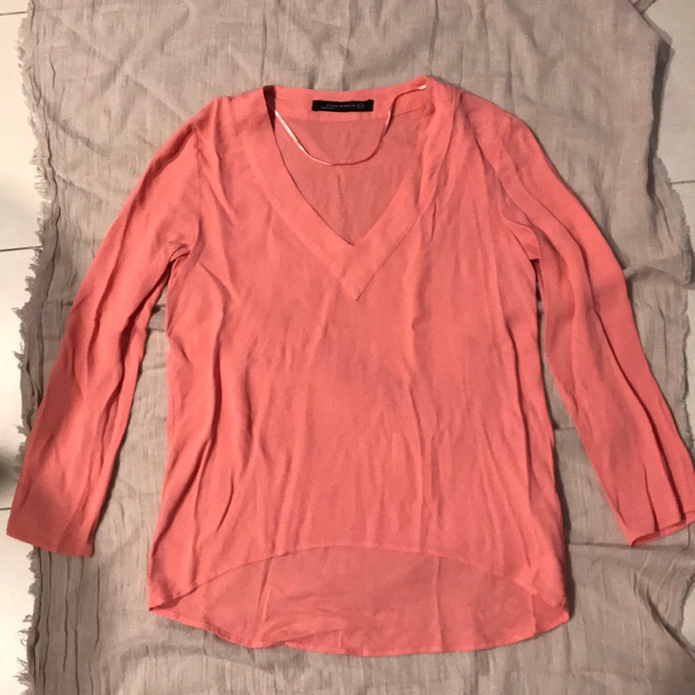 Coral Pink blouse - Zara